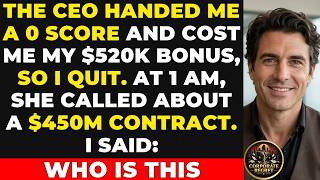 Full The CEO Handed Me a Zero Score and Cost Me My $520K Bonus—So I Quit. At 1 AM, She Called Begging News