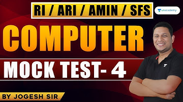COMPUTER MOCK TEST - 4 | For RI/ AMIN/OSSSC | Jogesh Sir |