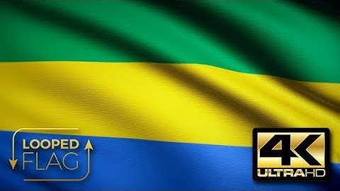 Flag 4K Gabon On Realistic Looping Animation With Highly Detailed Fabric | Motion Graphics -