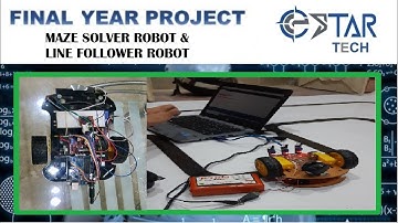 Line Follower Robot | Maze Solver Robot | IR Sensor & Sharp GP2Y0A21YK0F  Based | FYP | Estar Tech