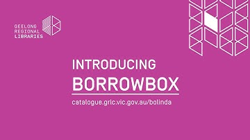 Introducing BorrowBox (Geelong Regional Libraries)