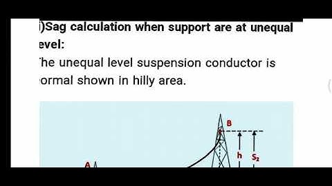 sag calculation when spot unequal  level