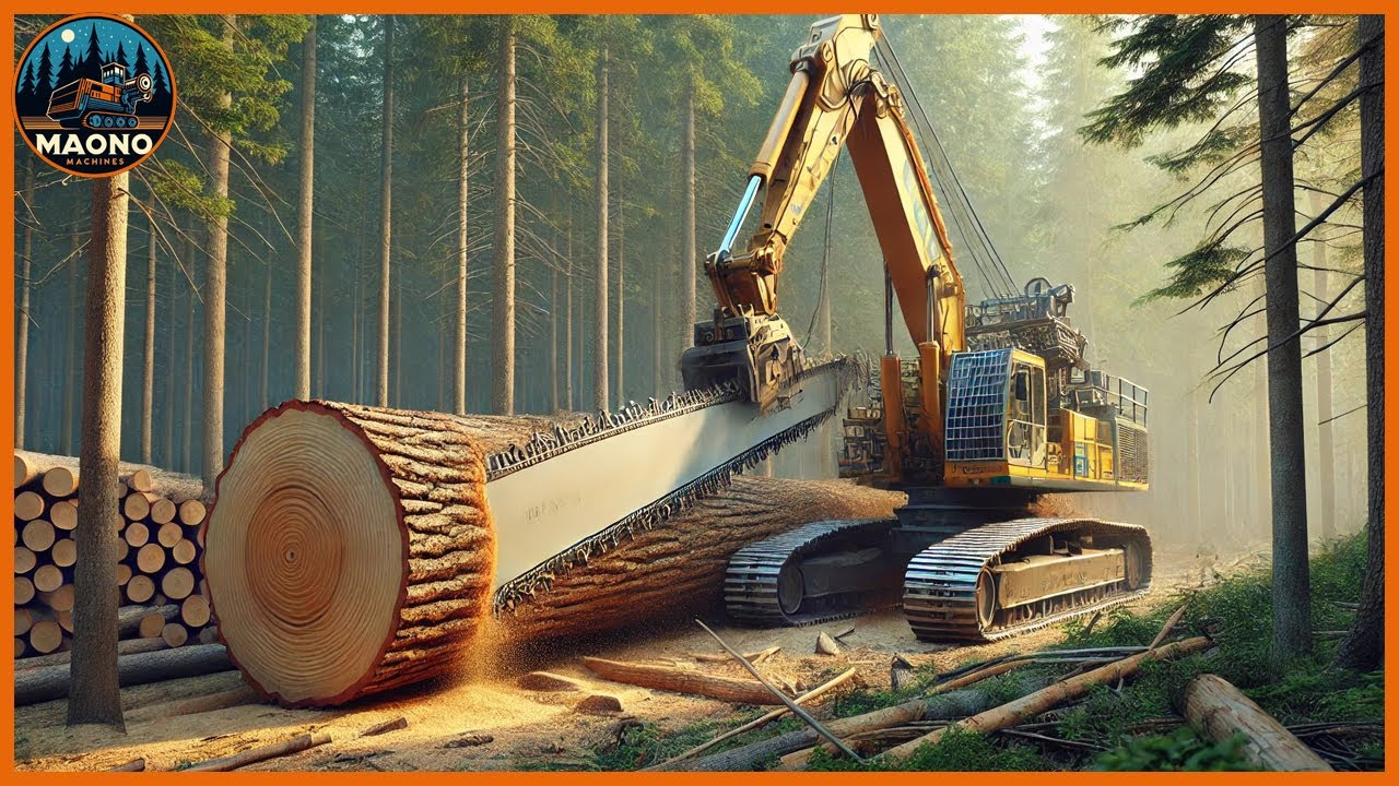 100 Incredible Dangerous Fastest Big Chainsaw Cutting Tree Machines 4 ...