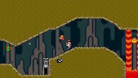 Super Mario Bros. X (SMBX) - Custom Level - The Cave of Lava (Reuploaded)