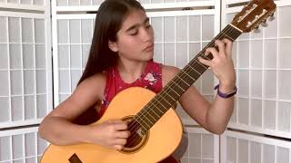 Sons De Carrilhões (João Pernambuco), Grade 7 ABRSM, Played by 12 years Old Stella, Classical Guitar