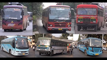 My All Time Best Collection Of MSRTC Buses - Brand New ST Bus + Volvo + Electric AC Bus Etc !!!!!!!!