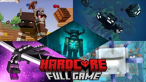 Minecraft Hardcore: Longplay Walkthrough - Defeating All Bosses!