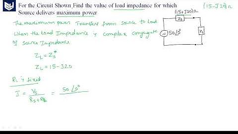 Maximum power transfer theorem | Example | Electrical Circuits | Lec - 68