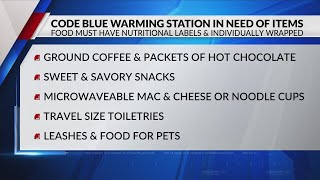 Code Blue Warming Station in need of items
