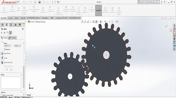 Solidworks Tutorial: How to do different size gear assembly using Mechanical Mates?
