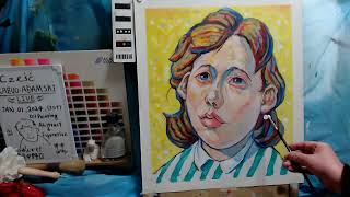 Oil painting  portrait day 4 END op1167-4  [LIVE]--  Contemporary art