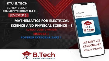 SEMESTER 3 | MATHEMATICS | MODULE 1 | FOURIER INTEGRAL PART 1 | 2024 SCHEME | GROUP B & C
