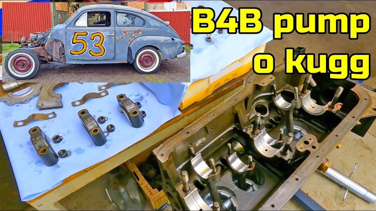 Volvo PV 444 BlåmESen. B4B-motor, filt, trä och funkar oljepumpen?