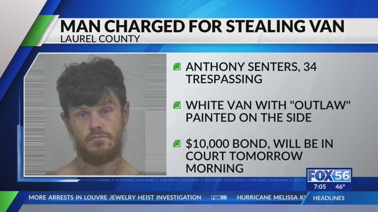 Man arrested after allegedly stealing van in Laurel County - YouTube