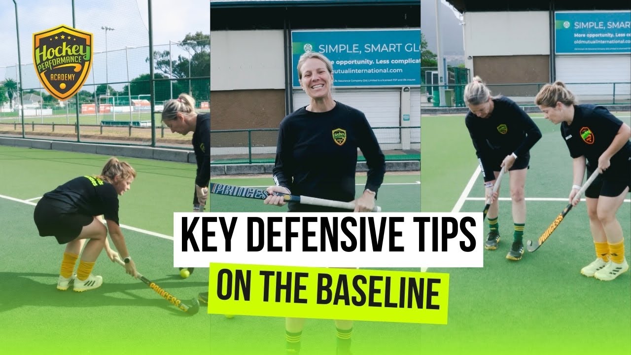 Key Defensive Tips on The Baseline in Field Hockey - YouTube