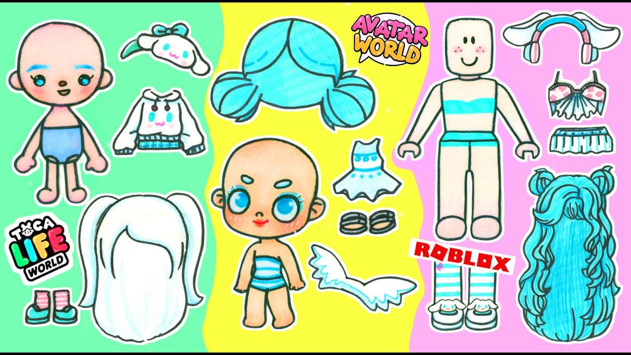 Drawing Cinnamoroll Girl ver 3 Styles, Toca Life World, Avatar World