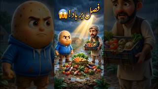 Aalu Ne Ghareeb Kisan Ki Fasal Bacha Li 😱❤️ | Vegetable Story | Moral Story #shorts