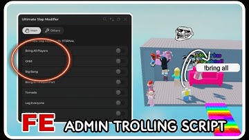 [ FE ] Admin Trolling Script Hack - ROBLOX SCRIPTS - Bring All, Kick All, Server Lag