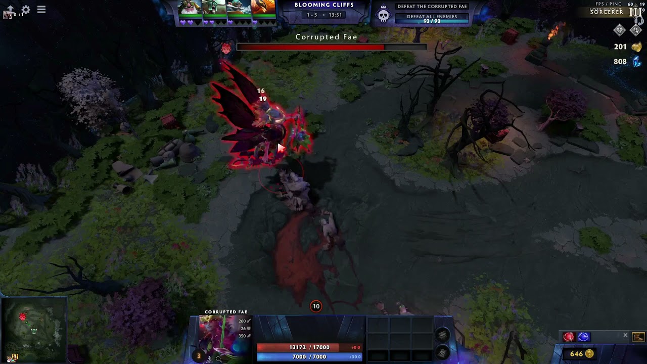 Easy way to win boss DOTA 2  (Aghanim Labyrinth) : Corupted Fae (Dark Willow)