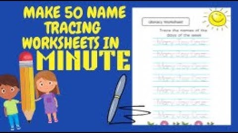 HOW TO MAKE PERSONALIZE NAME TRACING WORKSHEETS l OFFLINE AND USING CANVA l EASY STEPS