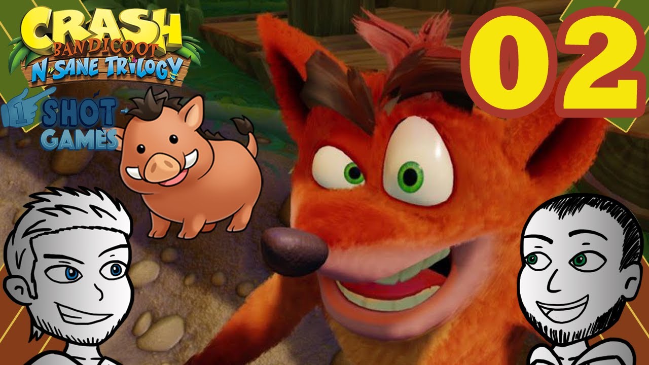 1ShotPlays Crash Bandicoot N. Sane Trilogy Part 2 Ride That Hog