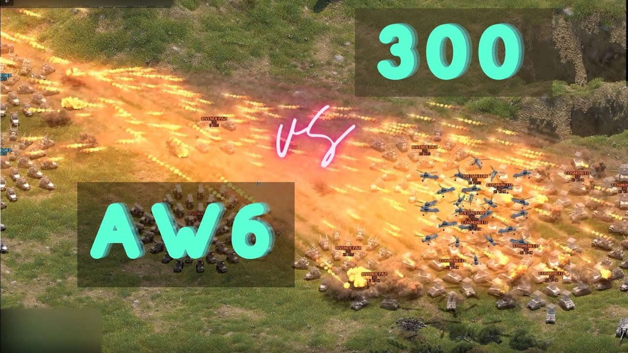 Battle between alliances AW6 vs 300 UNIQUE !!! [Panzer Rush]
