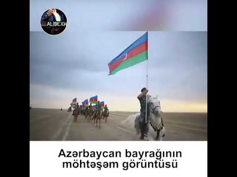 Azərbaycan Bayrağının möhtesem görüntüsü.