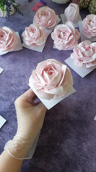 Розы из зефира💗 #зефир #цветыиззефира #цветыизкрема #flowers # ...