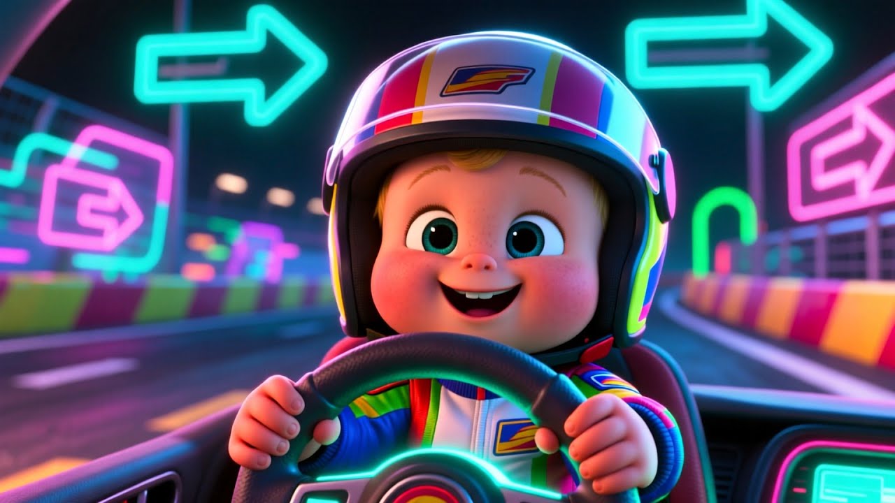 Car Race Fun with Baby 🚗🏁🍼 | Kids Fantasy Song | Learn Safe Racing and Happy Routines