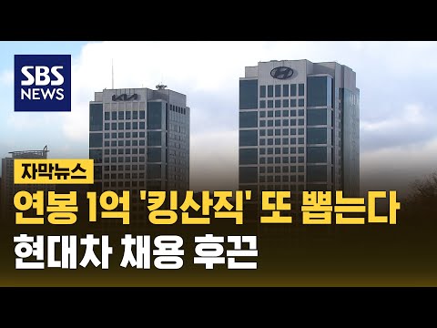연봉 1억 킹산직 또 뽑는다 현대차 채용 소식에 후끈 자막뉴스 SBS 