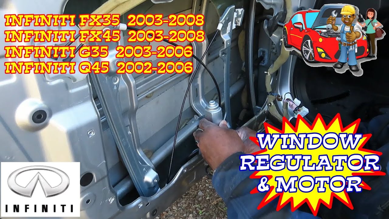 HXHAUTO 6 Pins Power Window Lift Motor Compatible With Infiniti FX35 Sedan Onlyq45 Front Left Driver Sidereplace For 80731ar001 80731jm10a 47 1379 12227101 1awpm00228