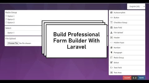 Laravel Dynamic form builder