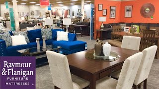 RAYMOUR AND FLANIGAN HOME FURNITURE SOFAS ARMCHAIRS TABLES SHOP WITH ME SHOPPING STORE WALK THROUGH