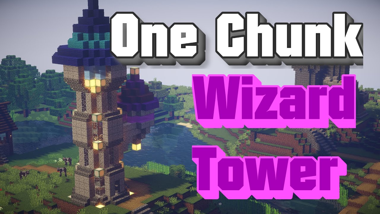 Minecraft One Chunk WIZARD TOWER Tutorial YouTube