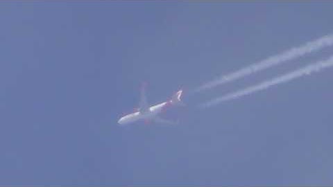 aviation Rouge 767 CFIYE 36kft Athens 2 Montreal seen Cambridge UK 18jul17 116p