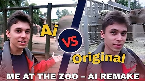 I Recreated the First YouTube Video Using AI 😲 | Me at the Zoo – 2025 Version!