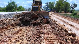 Wonderful Project! Best Dam Base Resizing Operation Smooth Spreading And Compacting Process
