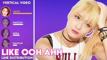 TWICE - Like OOH-AHH (Line Distribution + Color Coded) | vertical video