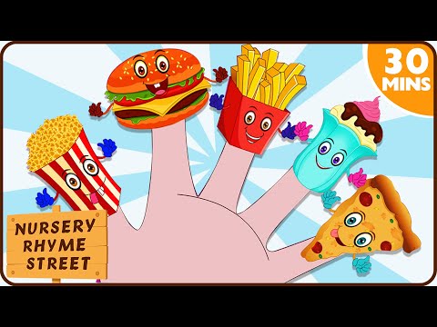 [4k] Yummy Food Finger Family 🍔🍕| Nursery Rhymes And Kids Songs | Nursery Rhymes Street