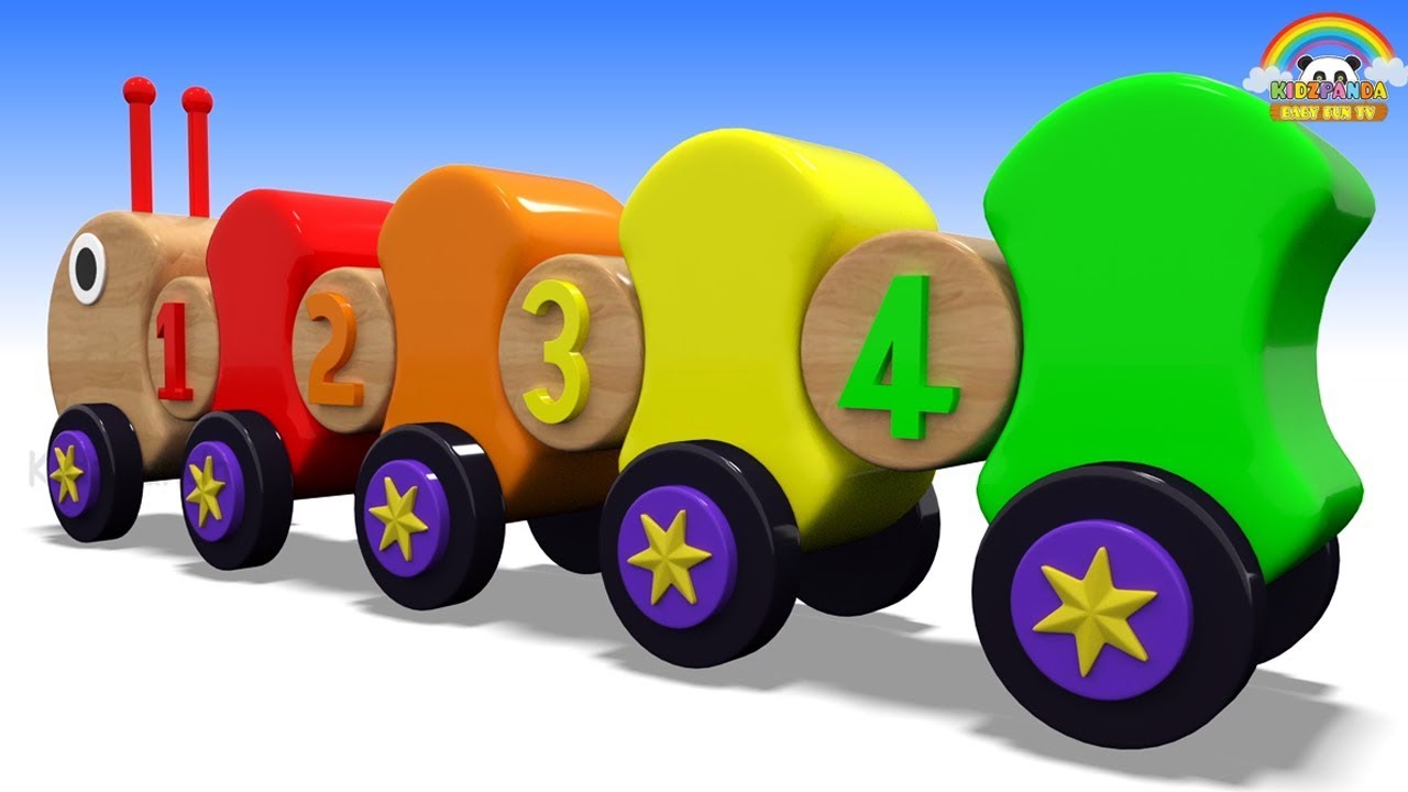 Learn Colors and Numbers with Colorful Wooden Toy Caterpillar for