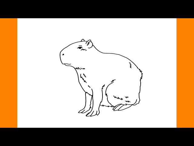 Como desenhar uma CAPIVARA passo a passo, FÁCIL e RÁPIDO (Como desenhar  Animais) 