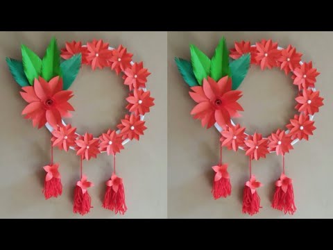 diy:-paper-flower-wall-decoration-ideas|wall-hanging-ideas|-handmade-wall-decor-craft-idea