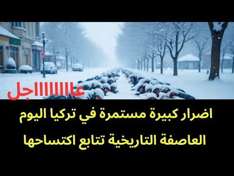 عاجل اضرار كبيرة في تركيا العاصقة الثلجية تتابع تقدمها 