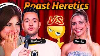 Abby REACCIONA al Roast de Heretics 🔥 TheGrefg Vs Gemita