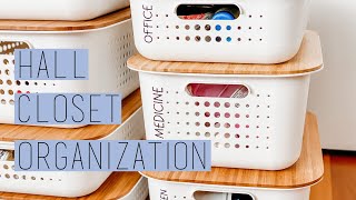 Closet Makeover with Cricut | Hall Closet Organization | This and Nat @ThisandNat