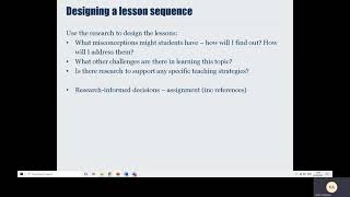 SSA Designing a Lesson Sequence