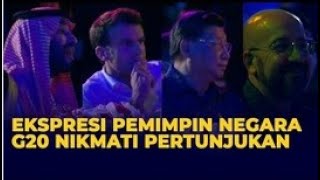Ekspresi Para Pemimpin Negara G20 Nikmati Pertunjukan Budaya di GWK Bali