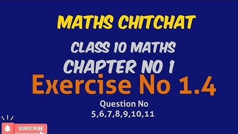 Radical Equation Exercise No 1.4 Q 5-11