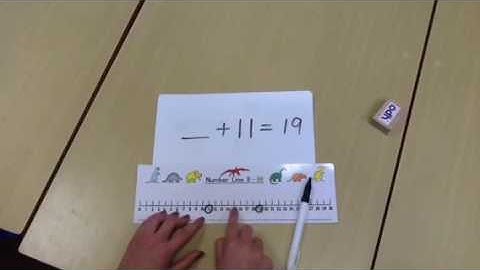 Finding the missing number using a number line