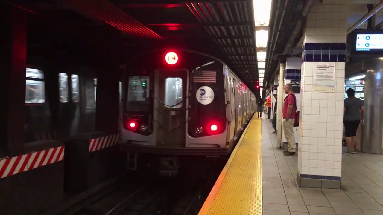 NYC Subway: A, C, and F Trains at Jay St.-MetroTech [HD 1080p60]